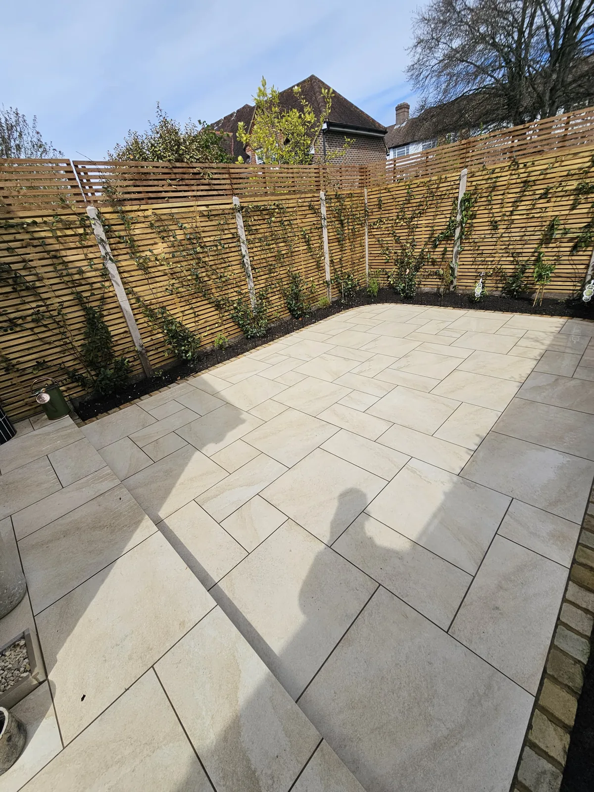 Porcelain patio installation in West London