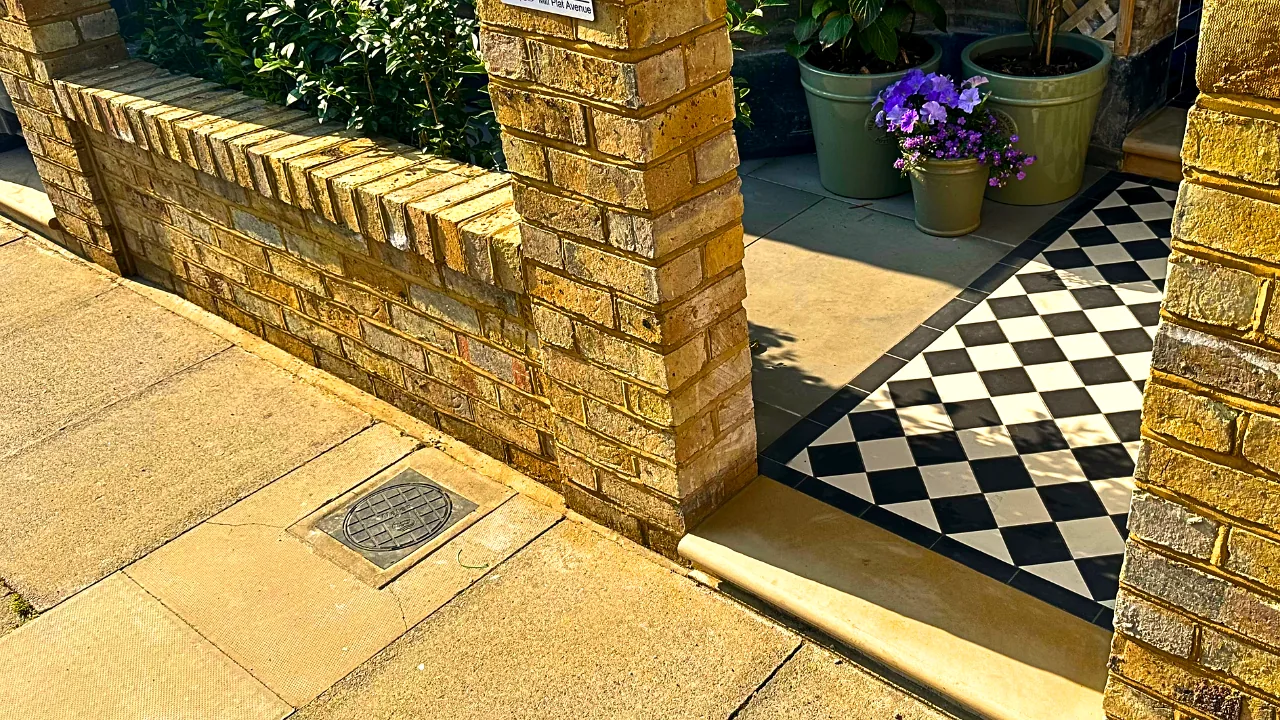 Victorian tiled side pathway